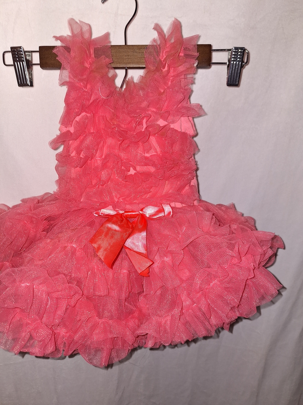 Jessica Ann Coral Pink Ruffle Tulle Dance Dress